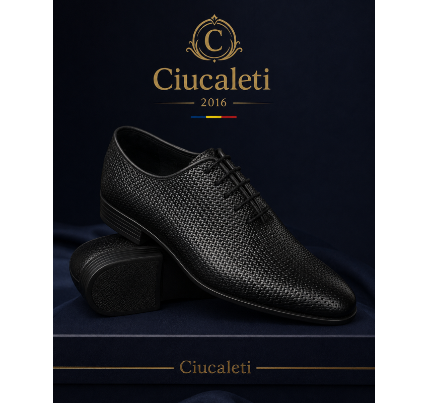 Pantofi barbati eleganti din piele naturala de culoare neagra Donatto M GKR200MTR