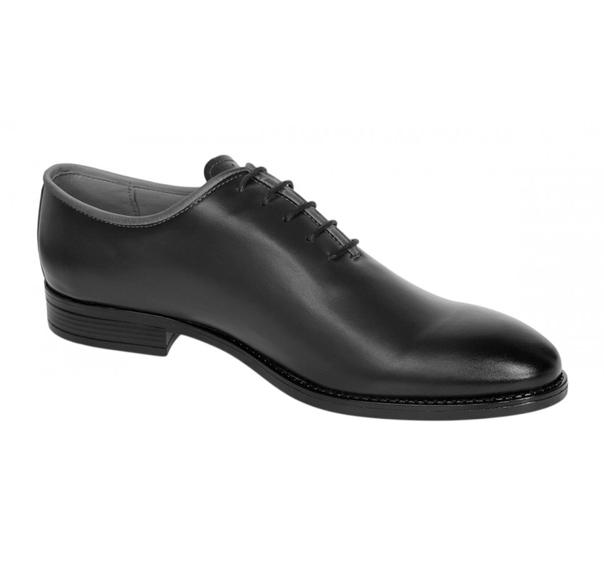 Pantofi barbati eleganti din piele naturala de culoare neagra - GKR200N