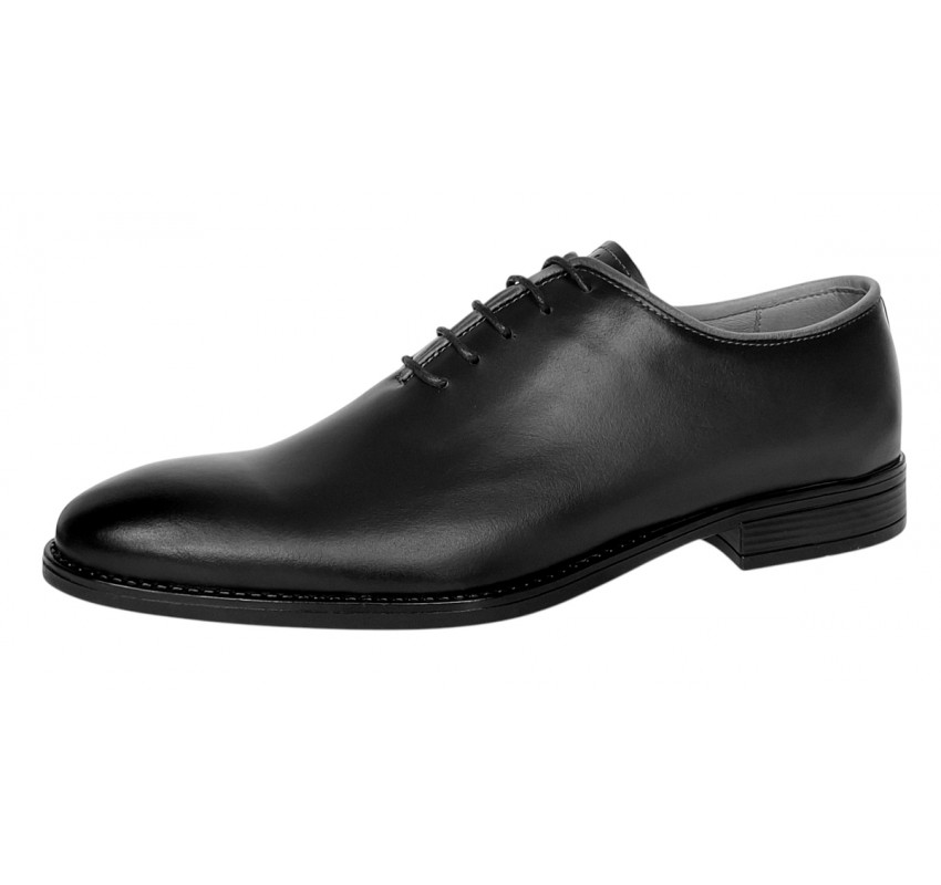Pantofi barbati eleganti din piele naturala de culoare neagra - GKR200N