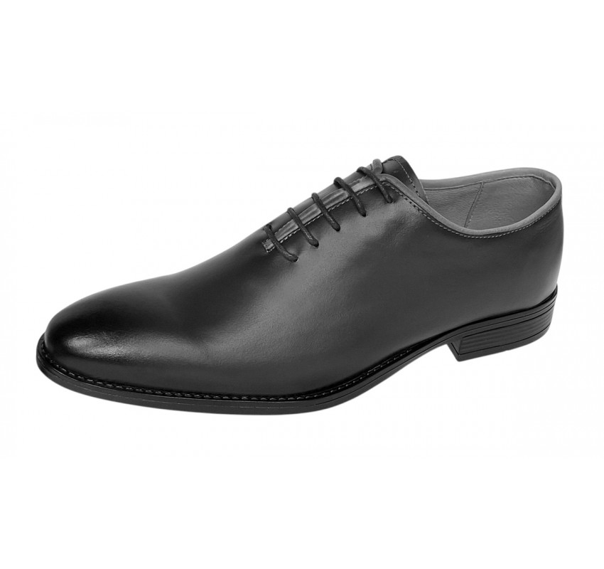Pantofi barbati eleganti din piele naturala de culoare neagra - GKR200N