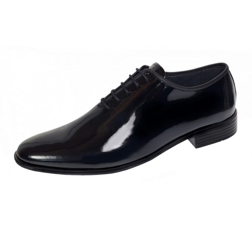 Pantofi barbati eleganti din piele naturala de culoare negru lac - GKR201LN
