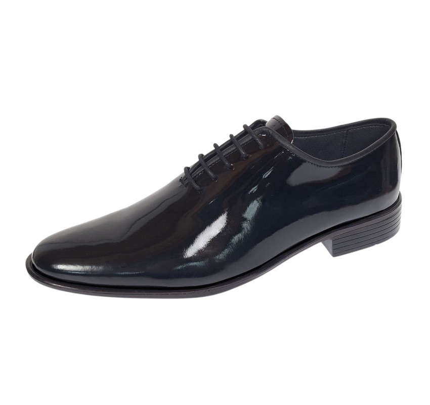 Pantofi barbati eleganti din piele naturala de culoare negru lac - GKR201LN