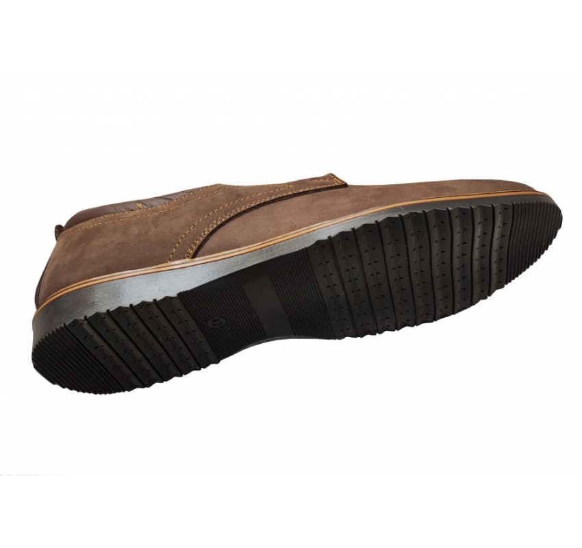 Pantofi barbati casual din piele naturala bufo maro GKR20MBF