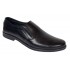 Pantofi barbati casual negri din piele naturala fara inchidere Ezel Elastic