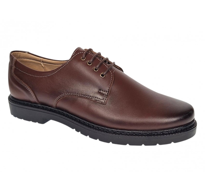 Pantofi barbati casual maro din piele naturala GKR217M