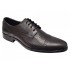 Pantofi bărbați negri din piele naturală, cu șiret și inserții texturate – eleganți și rafinați GKR218N
