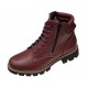 Ghete dama imblanite din piele naturala cu doua femoare Bordeaux GKR21VIS