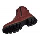 Ghete dama imblanite din piele naturala cu doua femoare Bordeaux GKR21VIS