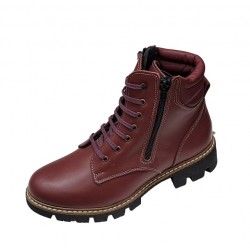 Bocanci dama, din piele naturala, cu doua fermoare, imblaniti, Grena, KAMY - GKR21VIS