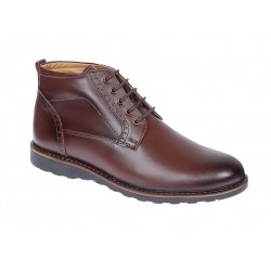 Ghete barbati casual din piele naturala cu siret (imblanite) Corsa - GKR21XM