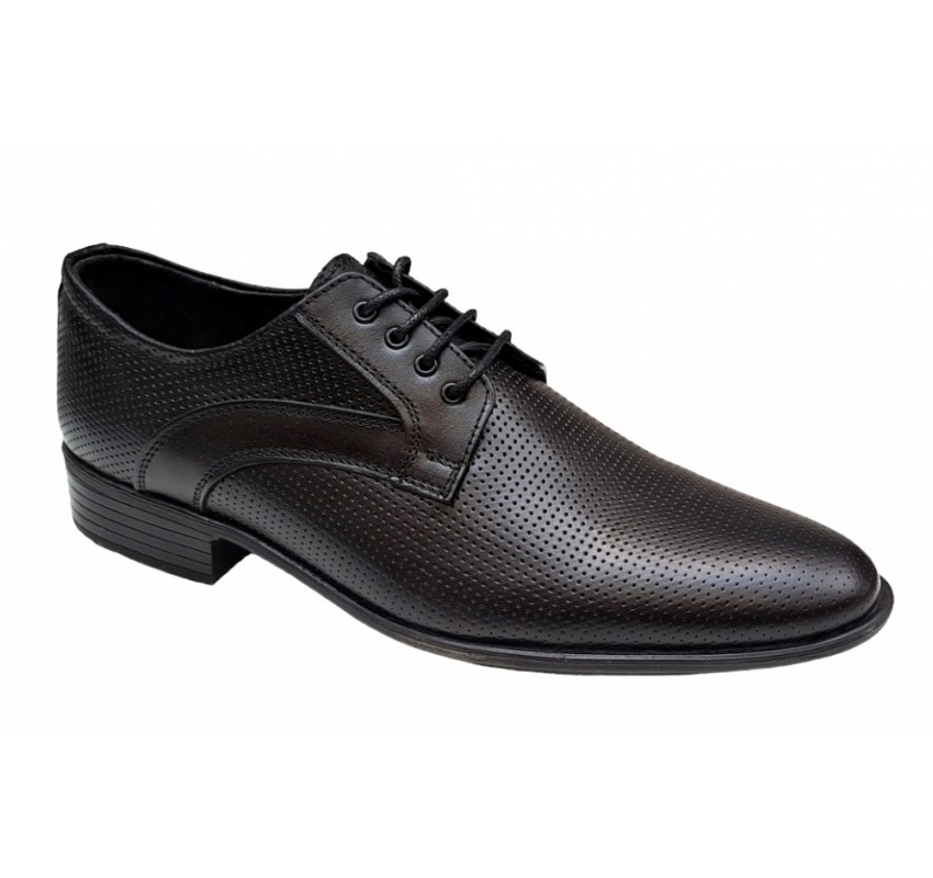 Pantofi barbati, eleganti, din piele naturala, Negru, GKR22N