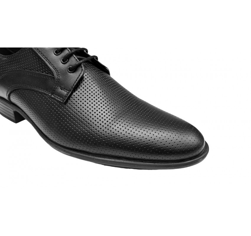 Pantofi barbati, eleganti, din piele naturala, Negru, GKR22N