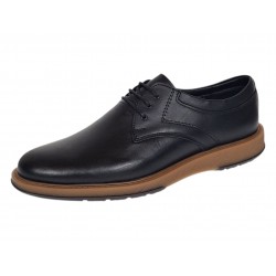 Pantofi barbati casual din piele naturala de culoare Neagra GKR230NS