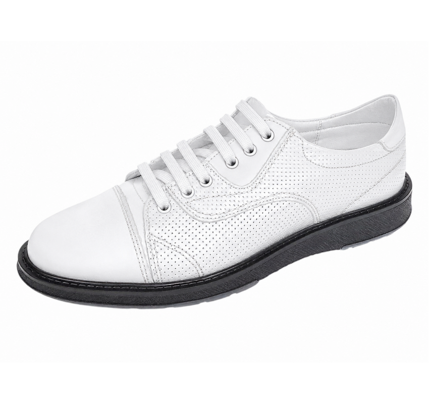 Pantofi barbati casual din piele naturala Alb Matritat GKR231ATR