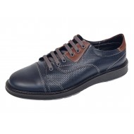 Pantofi barbati casual din piele naturala Bleumarin Matritat GKR231BTR