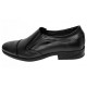 Pantofi barbati negri eleganti din piele naturala fara siret GKR232BN
