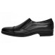 Pantofi barbati negri eleganti din piele naturala fara siret GKR232BN