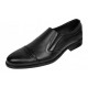 Pantofi barbati negri eleganti din piele naturala fara siret GKR232BN