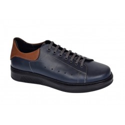 Pantofi casual barbati din piele naturala - Model Cairo Bleumarin 23XBL