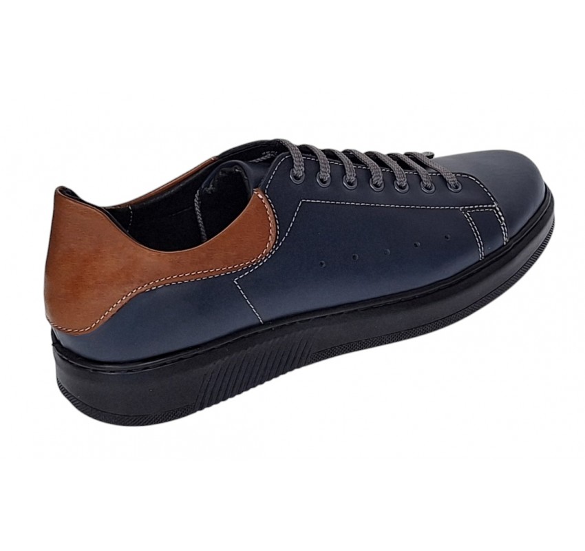 Pantofi casual barbati din piele naturala - Model Cairo Bleumarin 23XBL