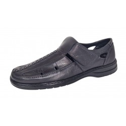 Pantofi barbati gri casual decupati din piele naturala  GKR24GRI