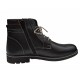 Ghete casual barbati, din piele naturala (imblanite)  TOMY, Negru, GKR26N