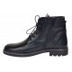 Ghete casual barbati din piele naturala imblanite Tomy Negru GKR26N