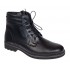 Ghete casual barbati din piele naturala imblanite Tomy Negru GKR26N