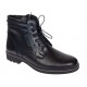 Ghete casual barbati din piele naturala imblanite Tomy Negru GKR26N