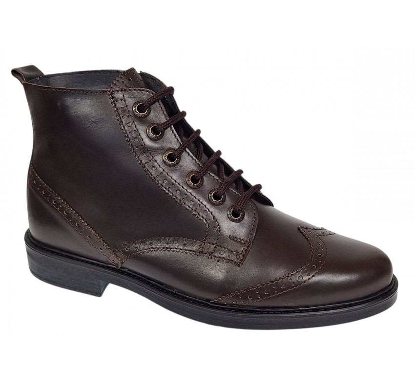 Ghete barbati Oxford din piele naturala imblanite GKR29 Maro Coffee Marimea 39