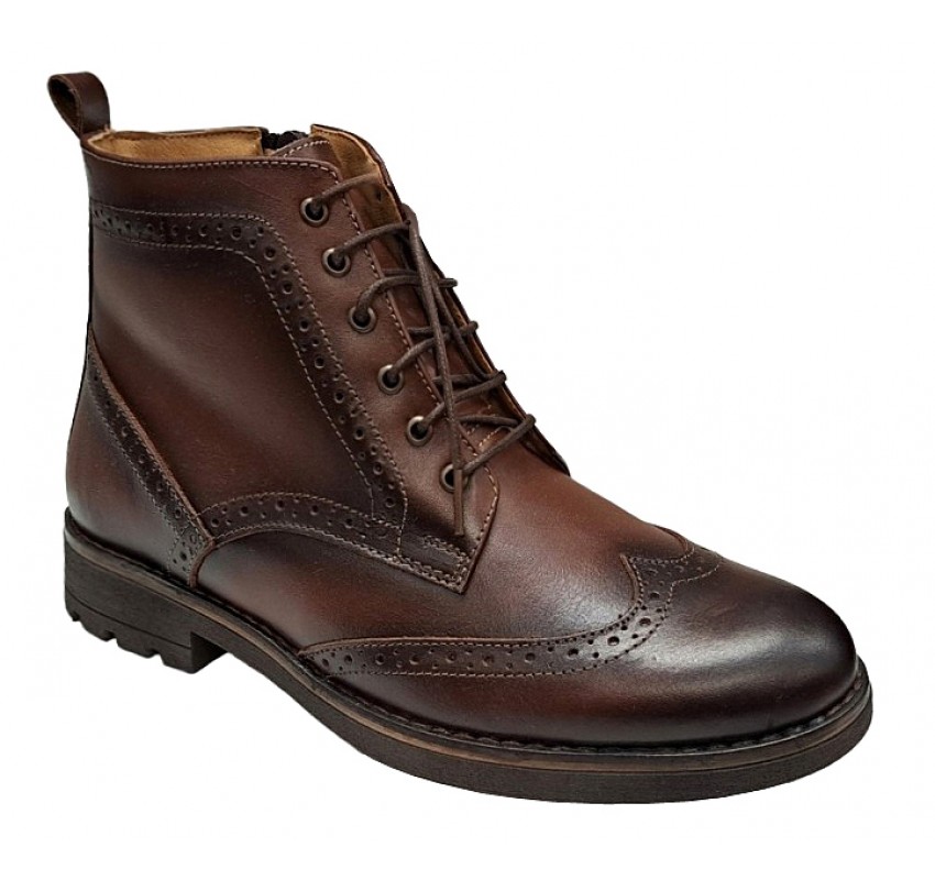 Ghete barbati Oxford din piele naturala imblanite Maro GKR29M