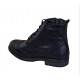 Ghete barbati Oxford din piele naturala imblanite GKR29 Negru