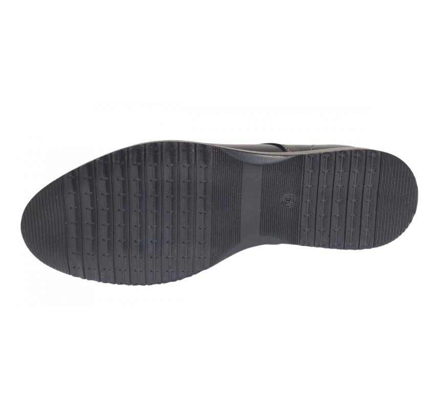 Pantofi barbati casual din piele naturala Negru GKR30N