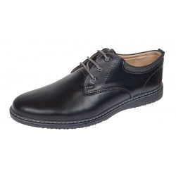 Pantofi barbati casual din piele naturala Negru GKR30N