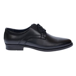 Pantofi barbati eleganti din piele naturala de culoare neagra GKR31N