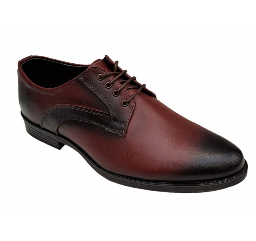 Pantofi barbati, eleganti, piele naturala, bordo -  GKR31VIS