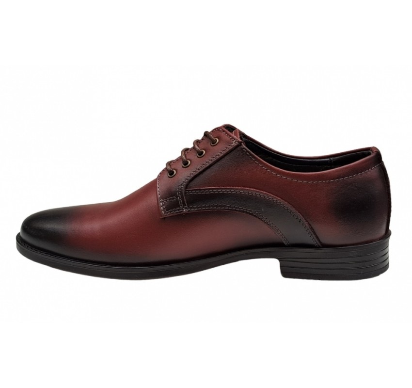 Pantofi barbati, eleganti, piele naturala, bordo -  GKR31VIS