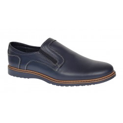 Pantofi casual barbati din piele naturala Bleumarin GKR 331ELBL