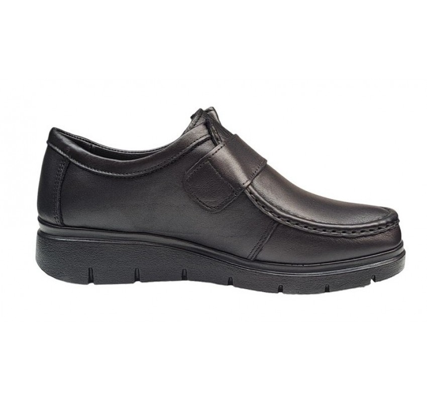 Pantofi dama casual din piele naturala negru box SCAI GKR33N