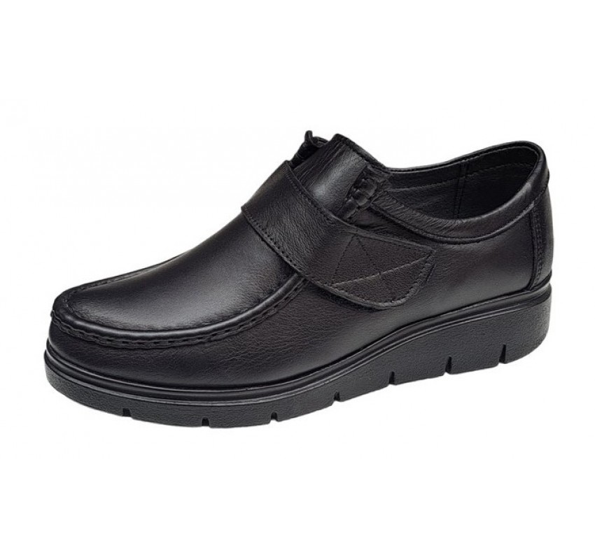 Pantofi dama casual din piele naturala negru box SCAI GKR33N