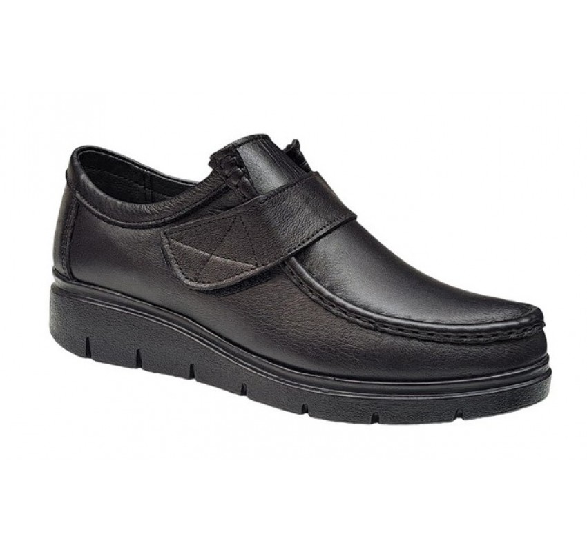 Pantofi dama casual din piele naturala negru box SCAI GKR33N