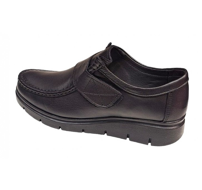 Pantofi dama casual din piele naturala negru box SCAI GKR33N