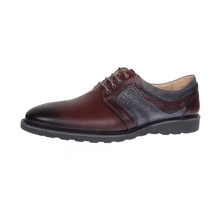 Pantofi barbati casual perforati din piele naturala Grena cu Gri GKR34GRENA Pantofi barbati casual perforati din piele naturala Grena cu Gri GKR34GRENA
