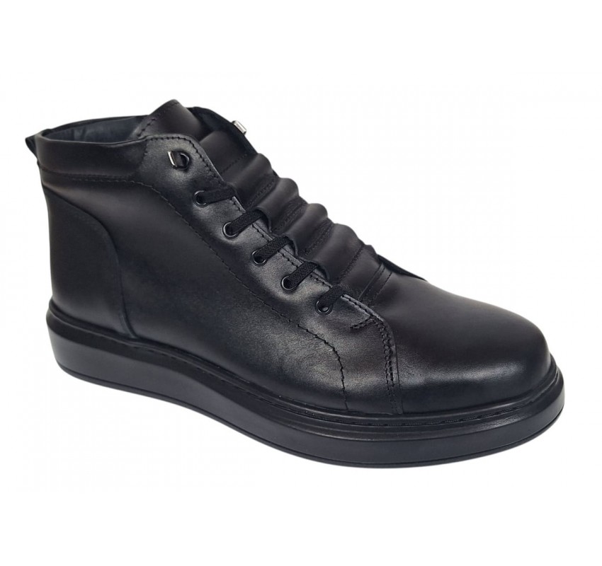 Ghete barbati casual din piele naturala, imblanite, GKR350N