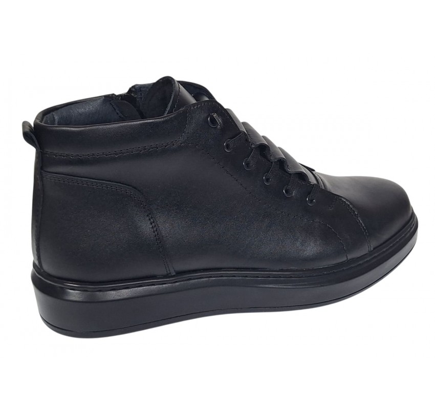 Ghete barbati casual din piele naturala, imblanite, GKR350N