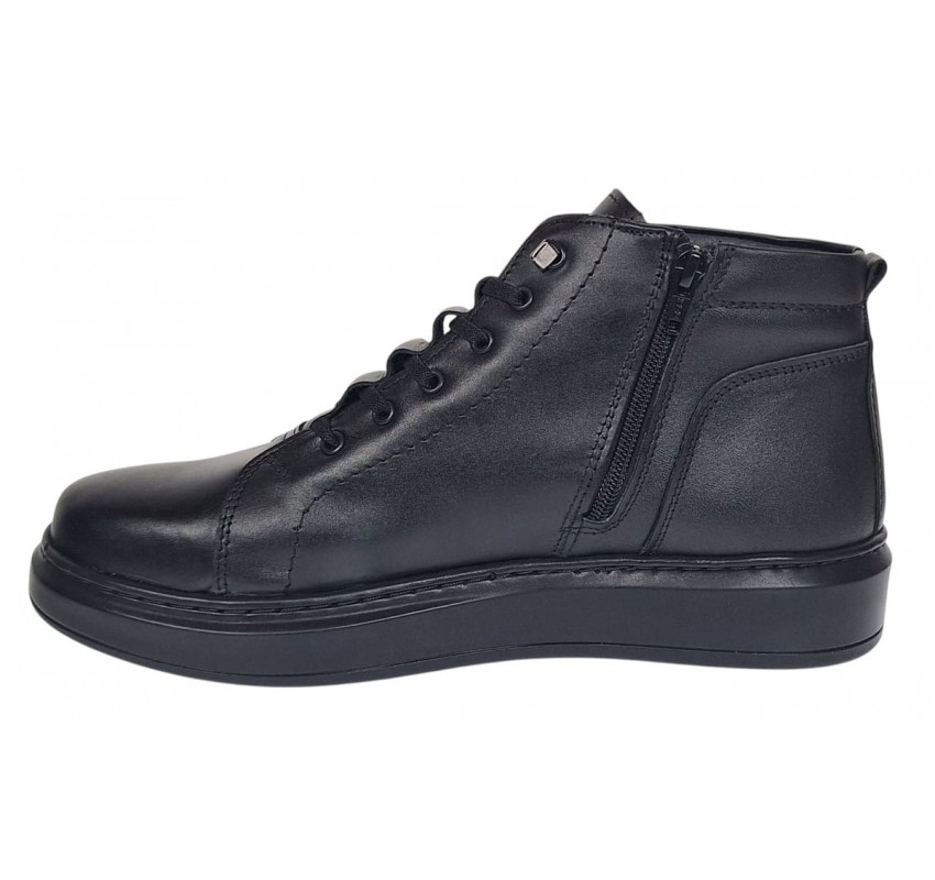 Ghete barbati casual din piele naturala, imblanite, GKR350N