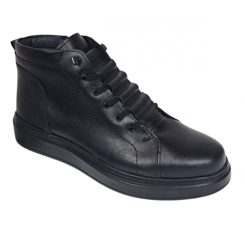 Ghete barbati casual din piele naturala, imblanite, GKR350N