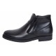 Ghete barbatesti negre din piele naturala cu doua fermoare Rusay Office GKR35NF