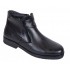 Ghete barbatesti negre din piele naturala cu doua fermoare Rusay Office GKR35NF