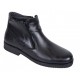 Ghete barbatesti negre din piele naturala cu doua fermoare Rusay Office GKR35NF